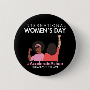 Chapa Redonda De 5 Cm Acelere el Día Internacional de la Mujer 2025