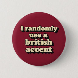 Chapa Redonda De 5 Cm Acento británico