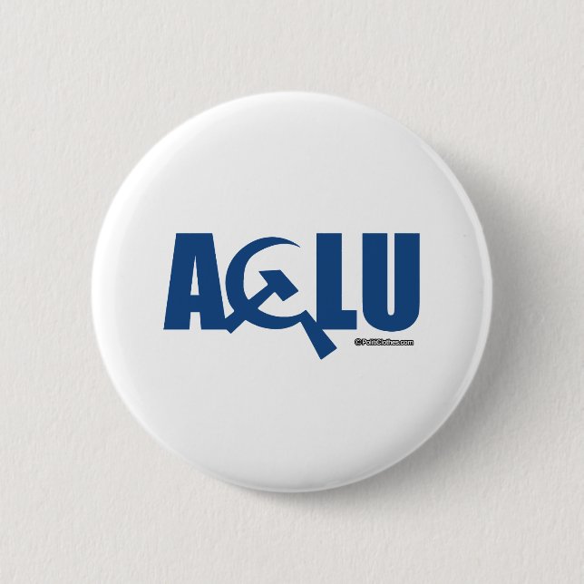 Chapa Redonda De 5 Cm ACLU comunista (Anverso)