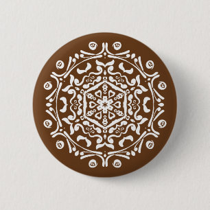 Chapa Redonda De 5 Cm Acorn Mandala