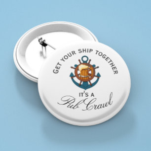 Chapa Redonda De 5 Cm Actividad de Pub Crawl divertido en crucero
