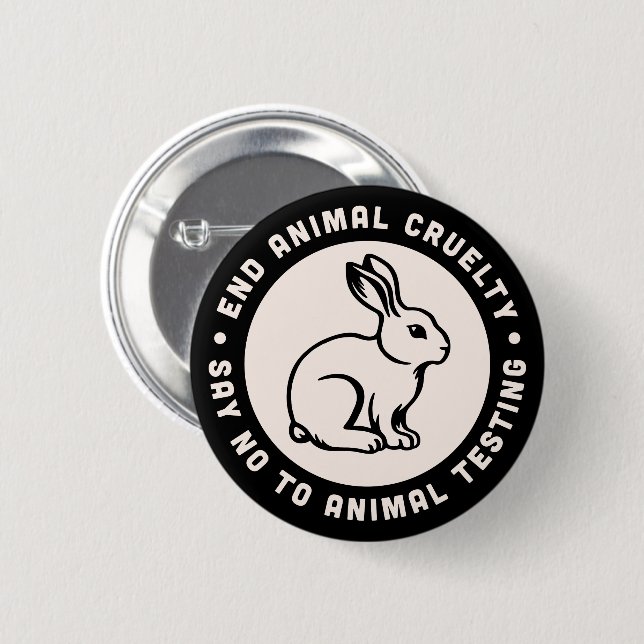 Chapa Redonda De 5 Cm Activista de derechos de los animales cita cruelda (Anverso y reverso)