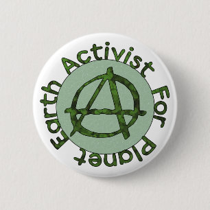 Chapa Redonda De 5 Cm Activista de la tierra