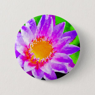 Chapa Redonda De 5 Cm Acuarela Lotus