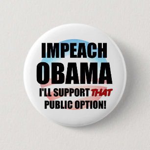 Chapa Redonda De 5 Cm Acuse a Obama