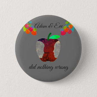 Chapa Redonda De 5 Cm Adam & Eve - Anclaje de Apple/