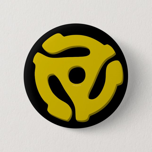 Chapa Redonda De 5 Cm Adaptador de registro 45 (Anverso)