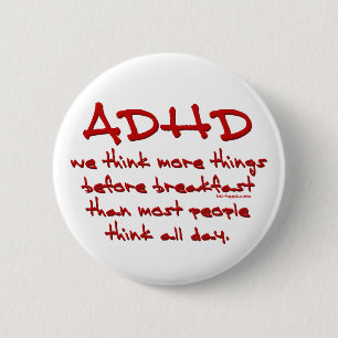 Chapa Redonda De 5 Cm ADHD piensan más