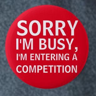 Chapa Redonda De 5 Cm Adicto a los concursos que participa en competicio