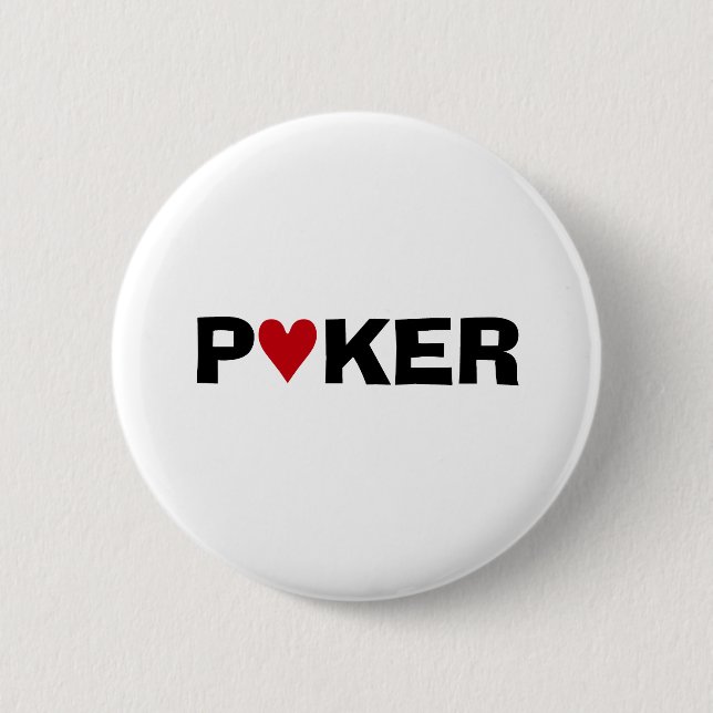 Chapa Redonda De 5 Cm Adicto al póker (Anverso)