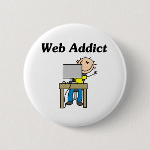 Chapa Redonda De 5 Cm Adicto al Web