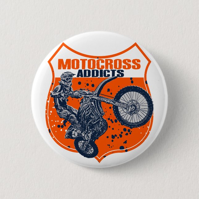 Chapa Redonda De 5 Cm Adictos a Supermoto (Anverso)