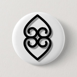 Chapa Redonda De 5 Cm Adinkra - earth-BW