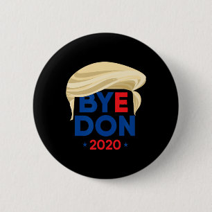 Chapa Redonda De 5 Cm Adiós Don Biden Harris Divertido Trump Pelo Byedon