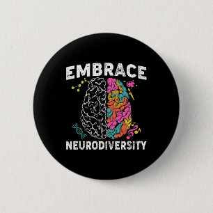 Chapa Redonda De 5 Cm Adopción de la Neurodiversidad TDAH Autism Awarene