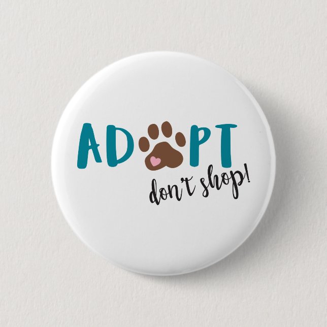 Chapa Redonda De 5 Cm Adoptar la tienda de no donar (Anverso)