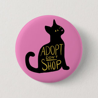 Chapa Redonda De 5 Cm Adoptar no comprar salvamento de gato