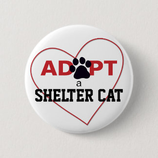 Chapa Redonda De 5 Cm Adoptar un gato refugio