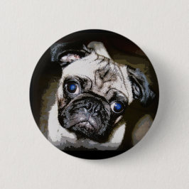 Chapa Redonda De 5 Cm adorable cara de pug
