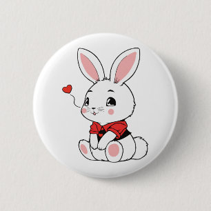 Chapa Redonda De 5 Cm Adorable lindo Bunny