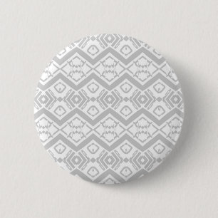 Chapa Redonda De 5 Cm Adorable patrón de zigzag gris 