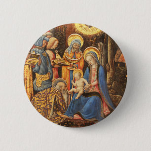 Chapa Redonda De 5 Cm Adoración de los Reyes (Adorazione dei Magi)
