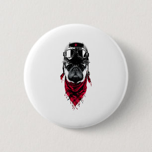 Chapa Redonda De 5 Cm Adventurer Pug
