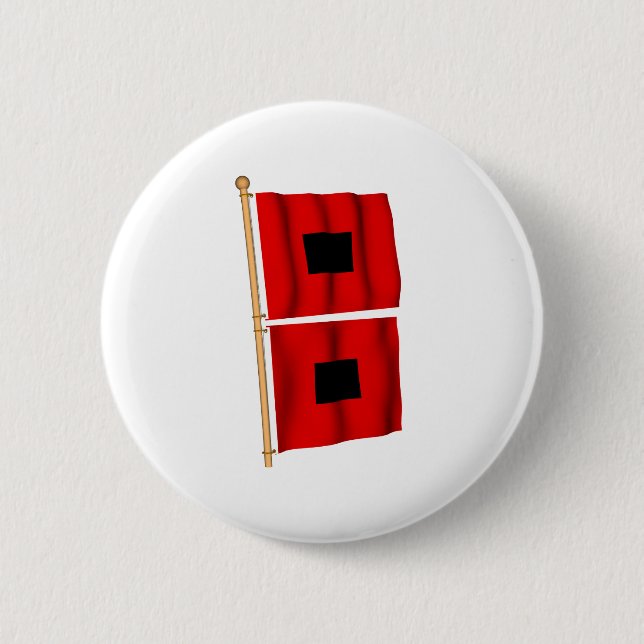 Chapa Redonda De 5 Cm Advertencia del huracán (Anverso)