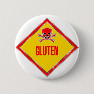 Chapa Redonda De 5 Cm Advertencia del veneno del gluten