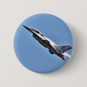 Chapa Redonda De 5 Cm Aeroplanos de los combatientes de jets de los F-16