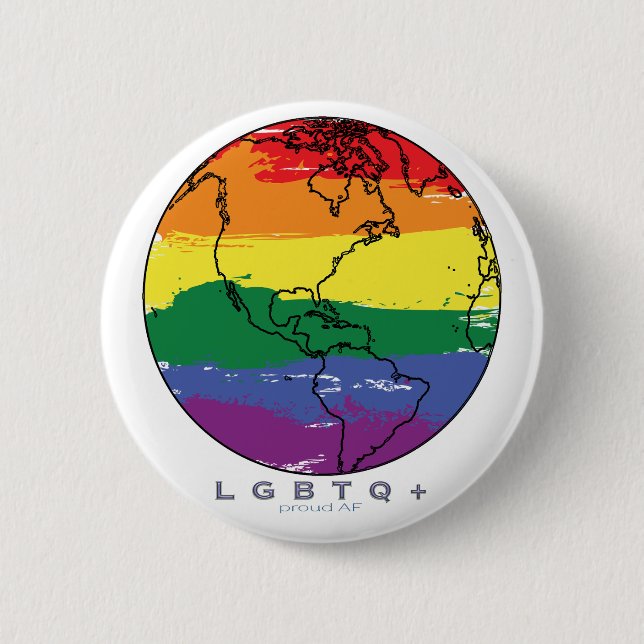 Chapa Redonda De 5 Cm AF Global Orgullo LGBTQ+ (Anverso)