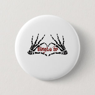 Chapa Redonda De 5 Cm Af Skeleton Hands Heart Classic