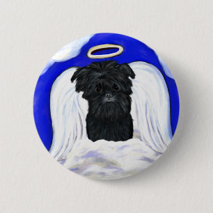 Chapa Redonda De 5 Cm Affenpinscher Angel