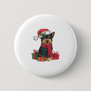 Chapa Redonda De 5 Cm Affenpinscher Dog Navidades Traje a Santa Hat Dog