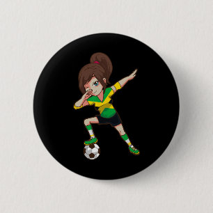 Chapa Redonda De 5 Cm Aficionado al fútbol Jamaica Bandera jamaicana chi