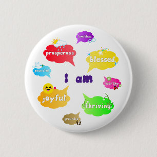 Chapa Redonda De 5 Cm Afirmaciones Positivas Palabras Amor Propio