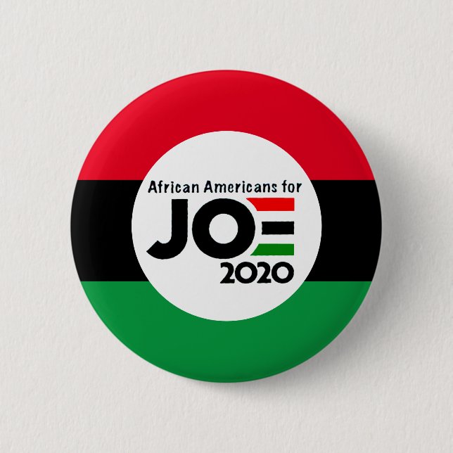 Chapa Redonda De 5 Cm Afroamericanos por Joe 2020 (Anverso)