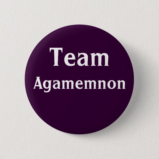 Chapa Redonda De 5 Cm Agamemnon de equipo (Anverso)