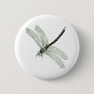 Chapa Redonda De 5 Cm Agender Pride Vintage Dragonfly Art