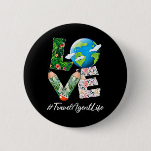 Chapa Redonda De 5 Cm Agente de viajes Love World Earth Day Save the Pla