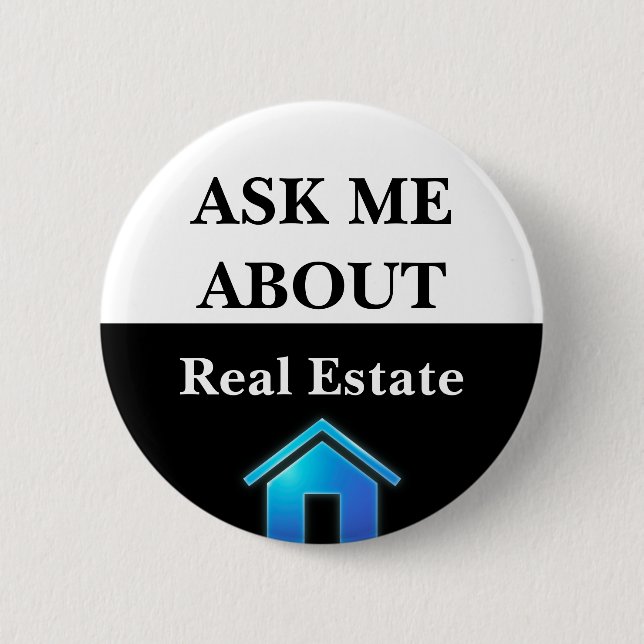 Chapa Redonda De 5 Cm Agente inmobiliario me pregunta sobre promoción (Anverso)