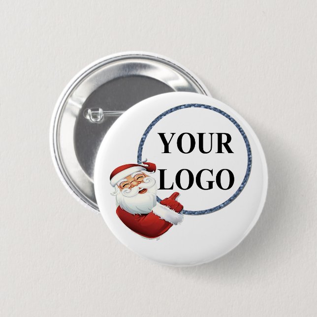 Chapa Redonda De 5 Cm Agrega tu logo Navidad (Anverso y reverso)
