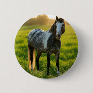 Chapa Redonda De 5 Cm Agregar foto de caballo personalizar