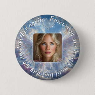 Chapa Redonda De 5 Cm Agregar memorial personalizado con foto