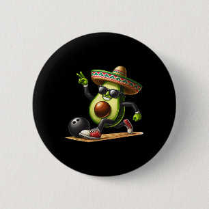 Chapa Redonda De 5 Cm Aguacate con habilidades de bolos Cinco De Mayo Di