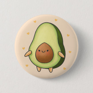 Chapa Redonda De 5 Cm Aguacate kawaii
