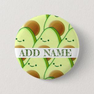 Chapa Redonda De 5 Cm Aguacate verde lindo por todo el nombre personaliz