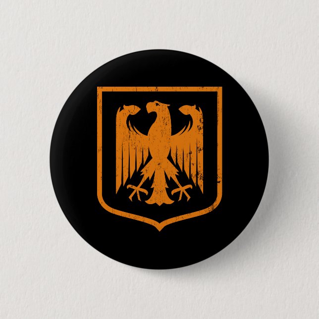 Chapa Redonda De 5 Cm Águila alemana - Escudo de armas de Deutschland (Anverso)