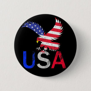 Chapa Redonda De 5 Cm Águila de Estados Unidos