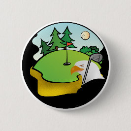 Chapa Redonda De 5 Cm Águila de golf